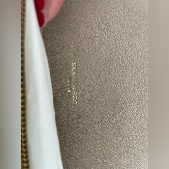 BNIB YSL College Bag Dark Beige and Gold - Picture 8 of 11